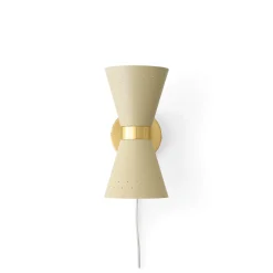 Collector wall lamp | crème and polished brass