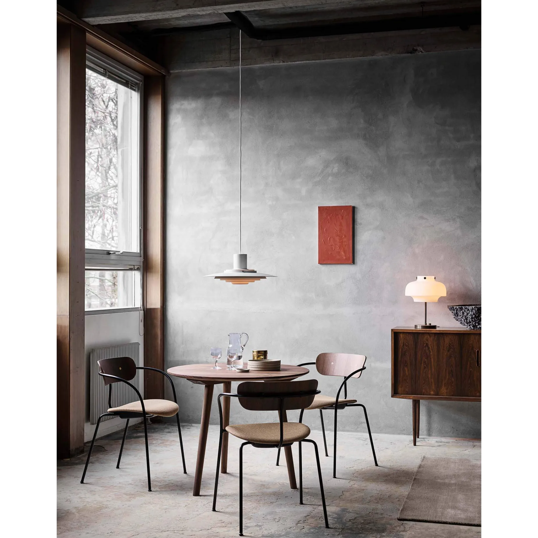 Copenhagen table SC13 | opal glass