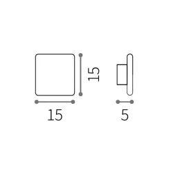 Cover square | 15 black