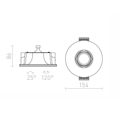 Dingo recessed dir | white plaster