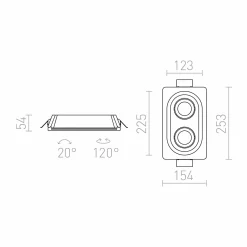 Dingo recessed dir II | white plaster