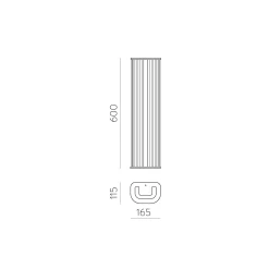 Diva wall lamp IP44 | H30-60 chrome