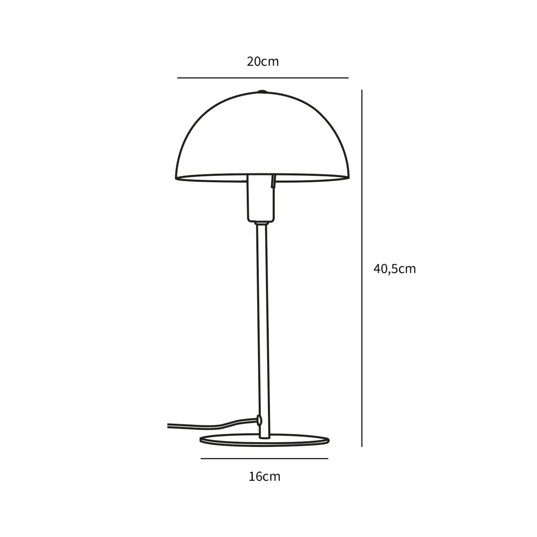 Ellen 20 table | Brass and black