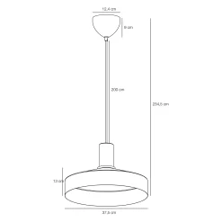 Elvas pendant ⌀37 | marble light brown