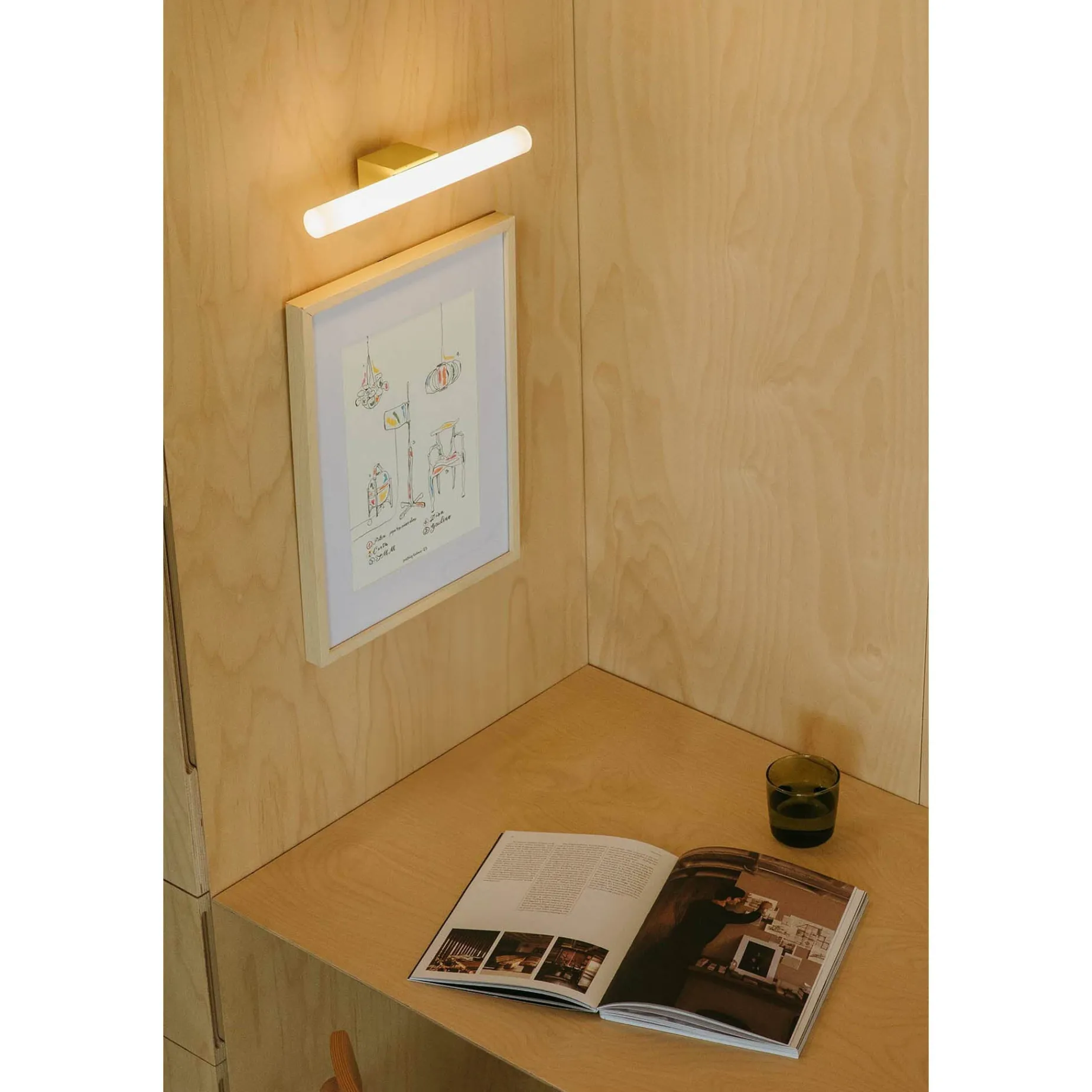 Esse tube lamp calma 50 | brushed gold