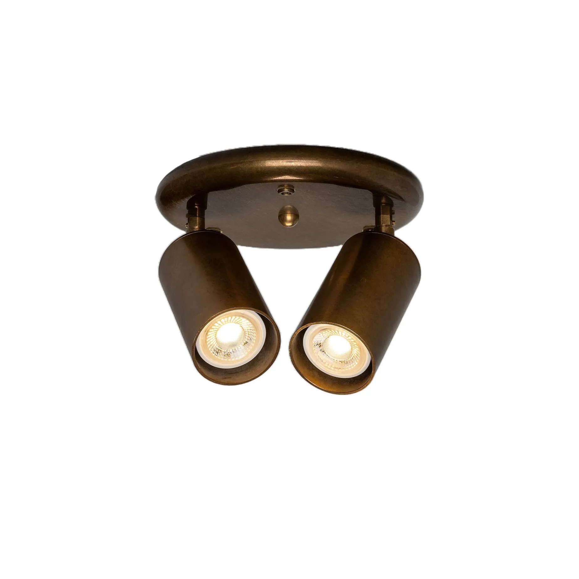 Evanston brass 2-spotlight | antique brass