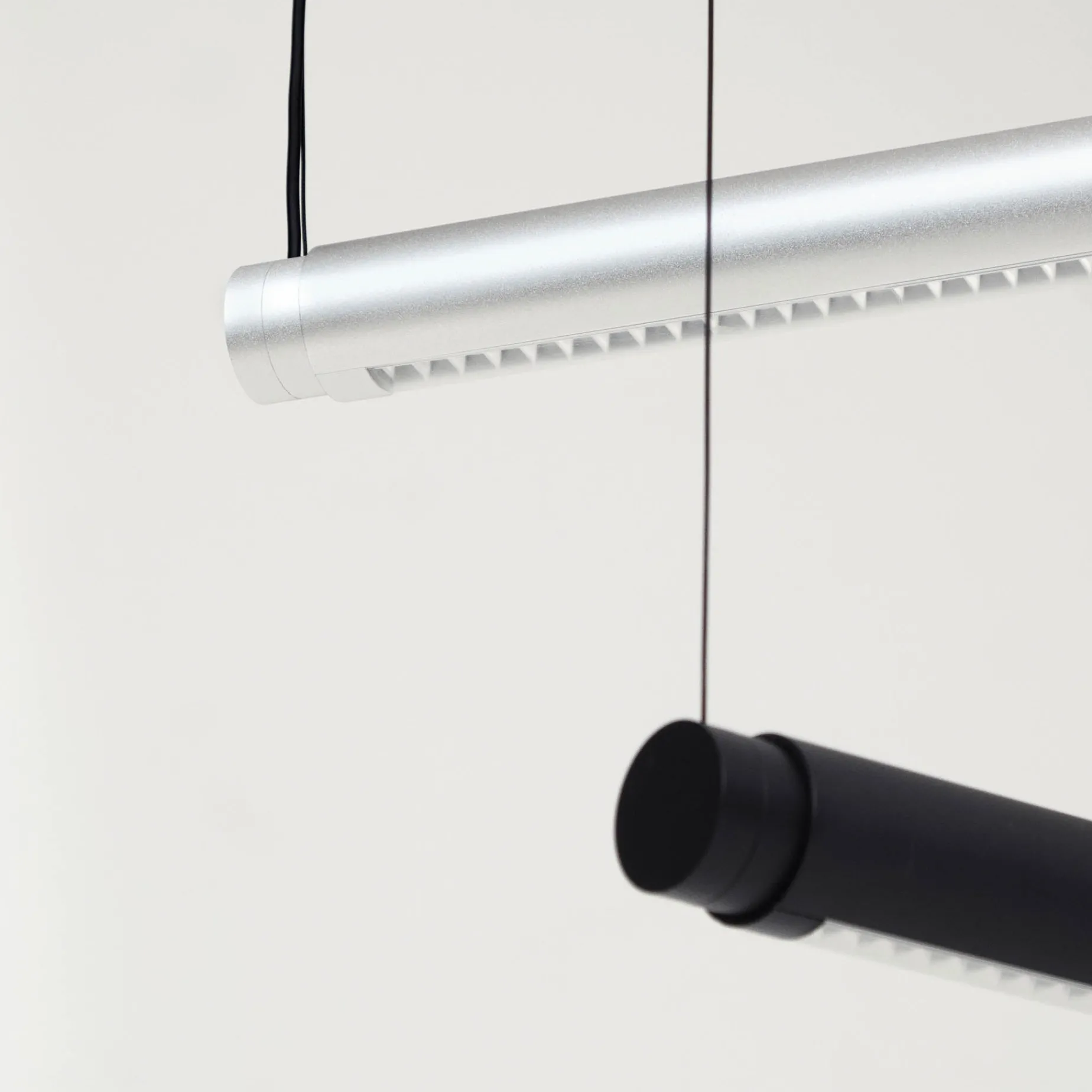Factor Linear pendant | diffused clear anodised