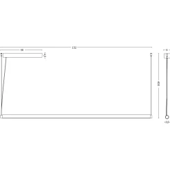 Factor Linear pendant | diffused clear anodised