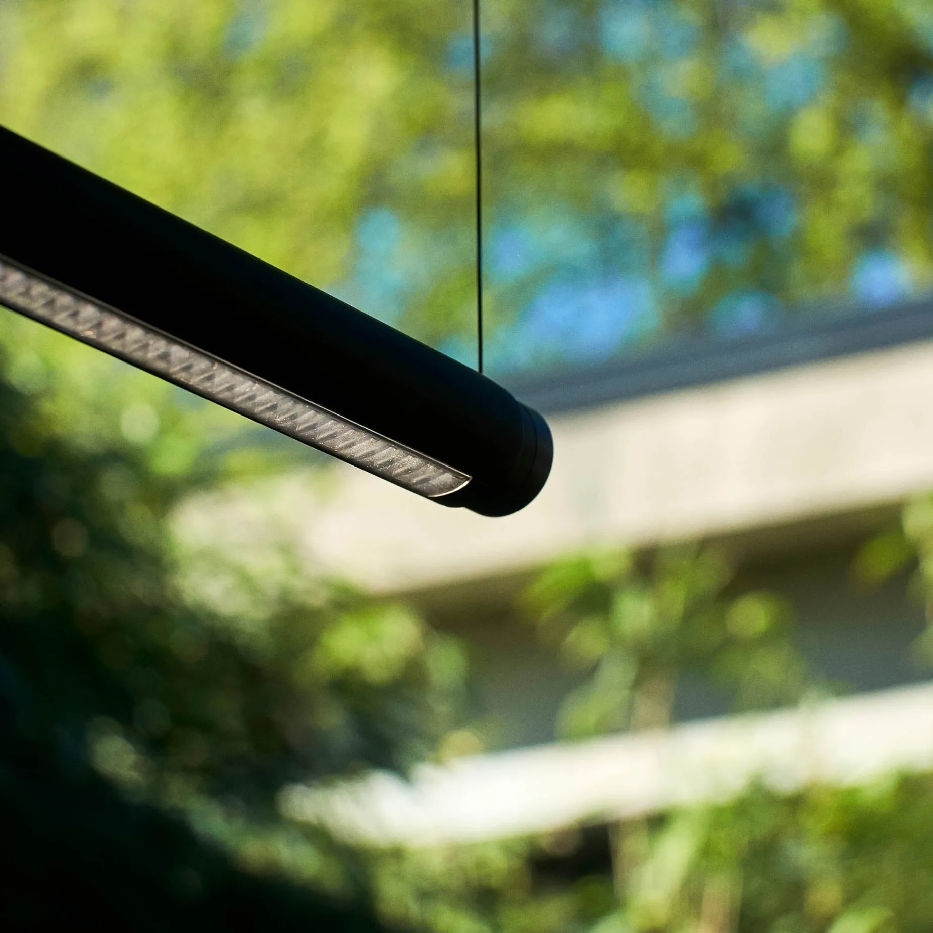 Factor Linear pendant | diffused clear anodised