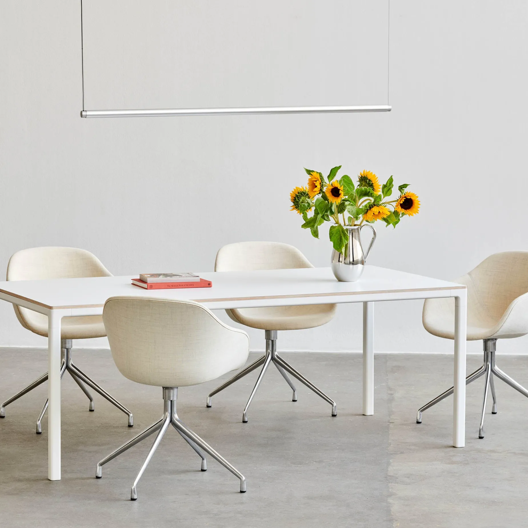 Factor Linear pendant | diffused clear anodised