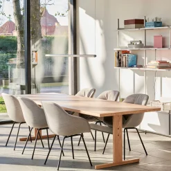 Factor Linear pendant | diffused clear anodised