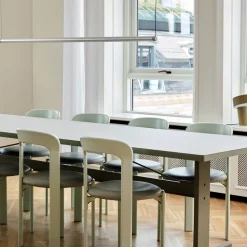 Factor Linear pendant | diffused clear anodised
