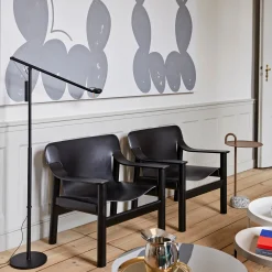 Fifty-Fifty floor lamp | soft black