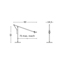 Fifty-Fifty mini table lamp | soft black