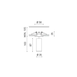 Fit 35 recessed | black