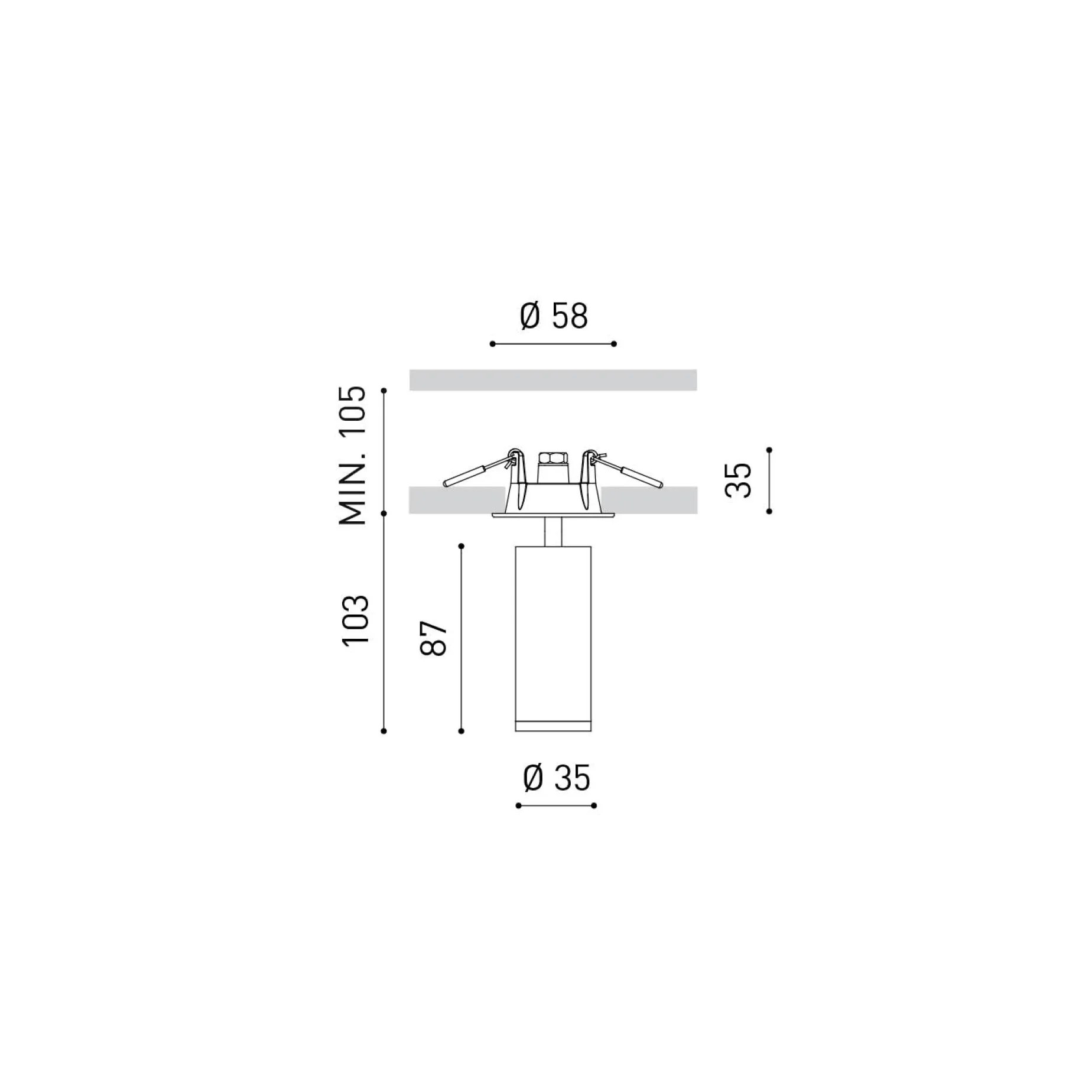 Fit 35 recessed | gold