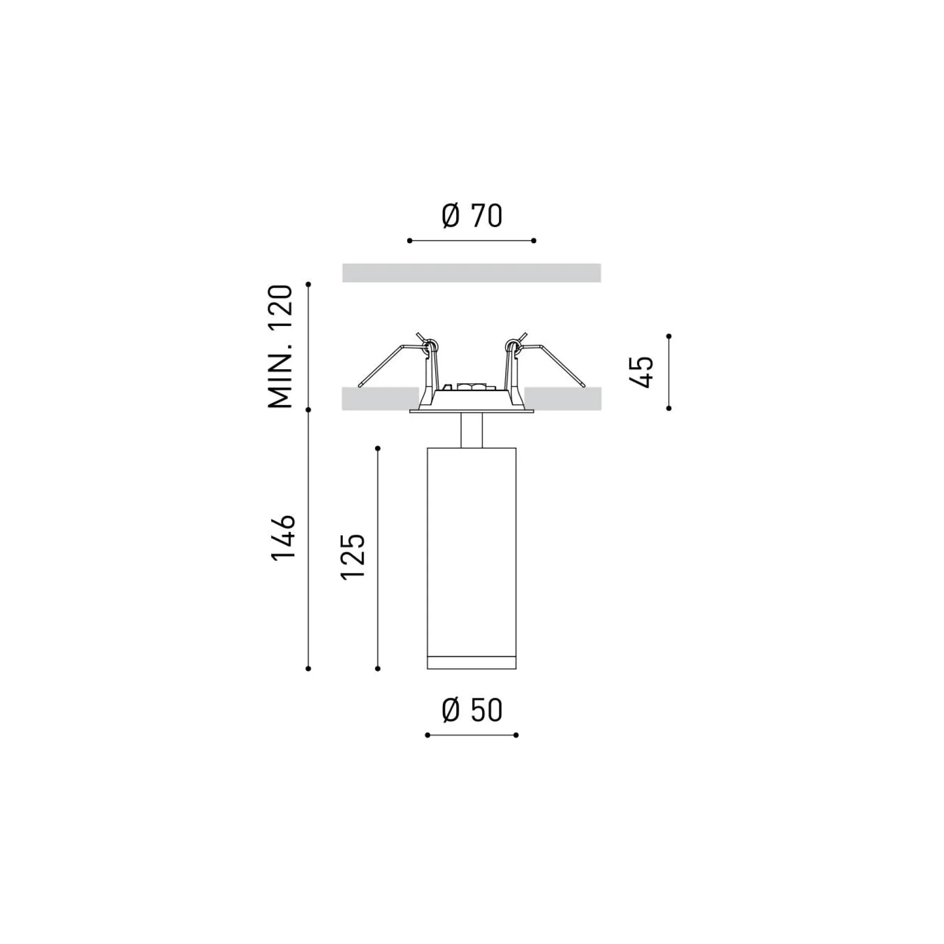 Fit 35 recessed | gold