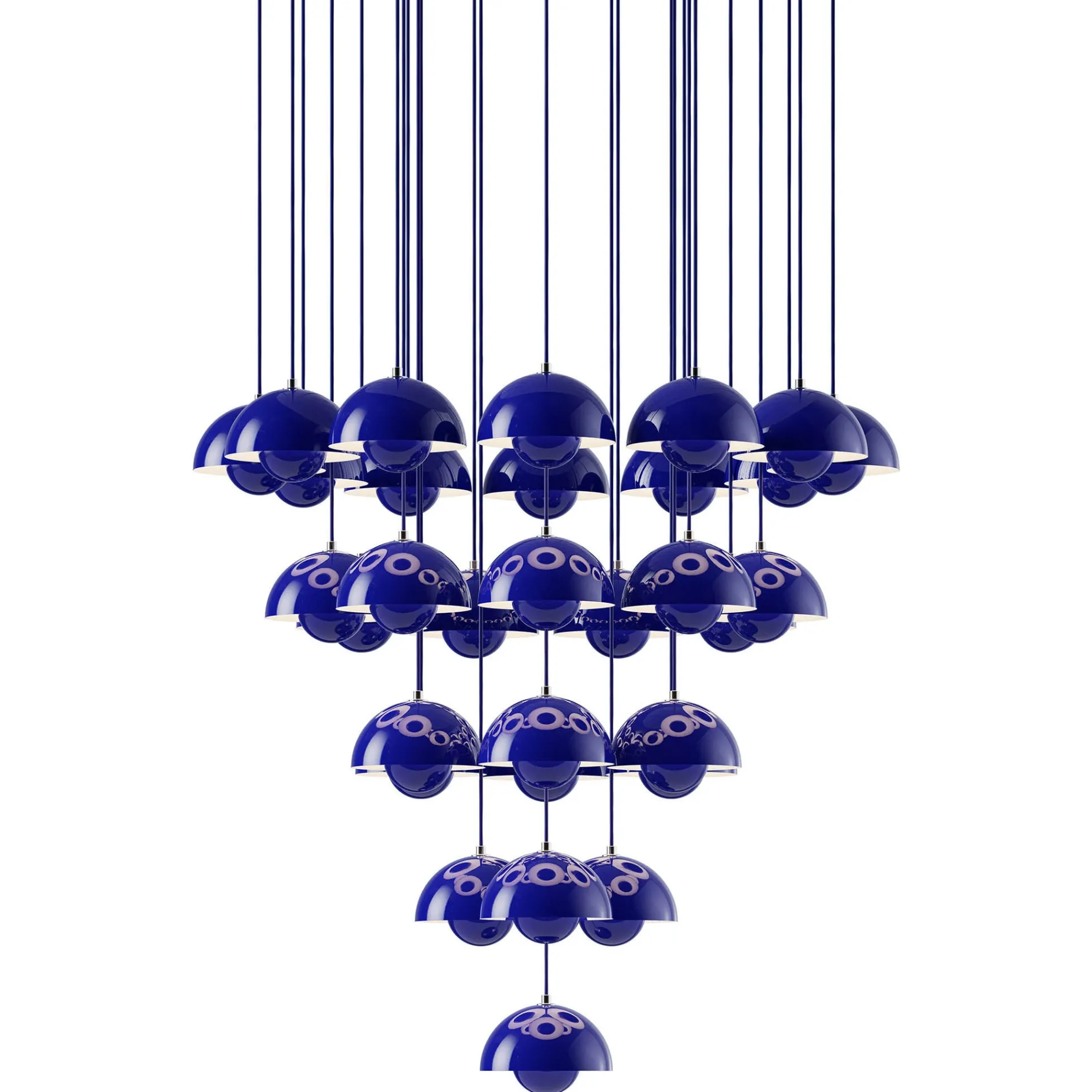 Flowerpot VP10 | chandelier 31 / cobalt blue