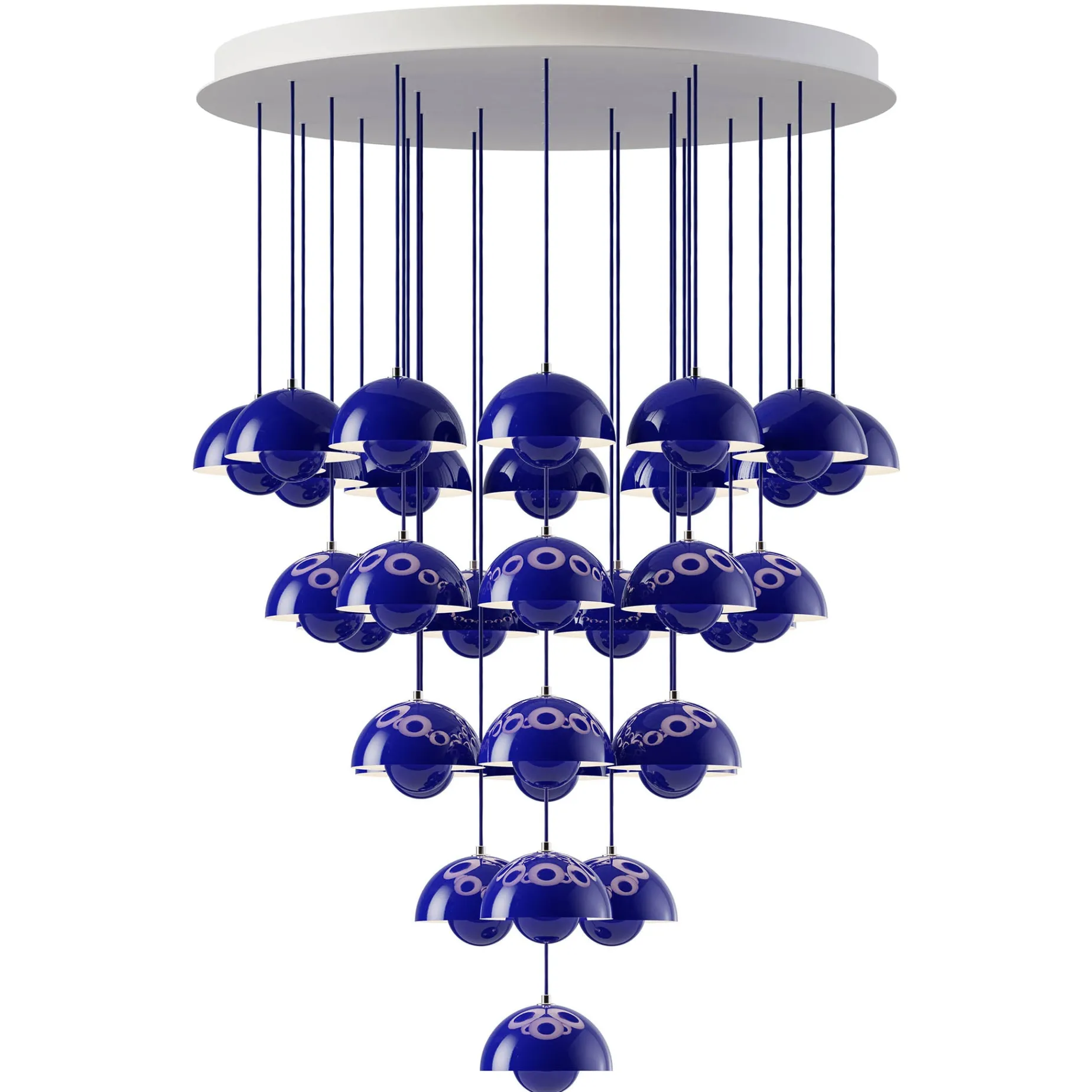 Flowerpot VP10 | chandelier 31 / cobalt blue