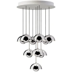 Flowerpot VP10 | chandelier 31 / cobalt blue