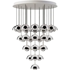 Flowerpot VP10 | chandelier 31 / cobalt blue