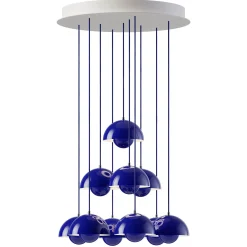 Flowerpot VP10 | chandelier 31 / cobalt blue