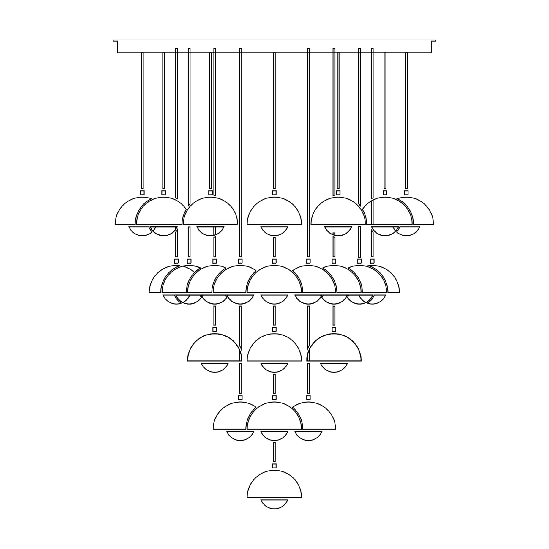 Flowerpot VP1 | chandelier 10 / chrome-plated