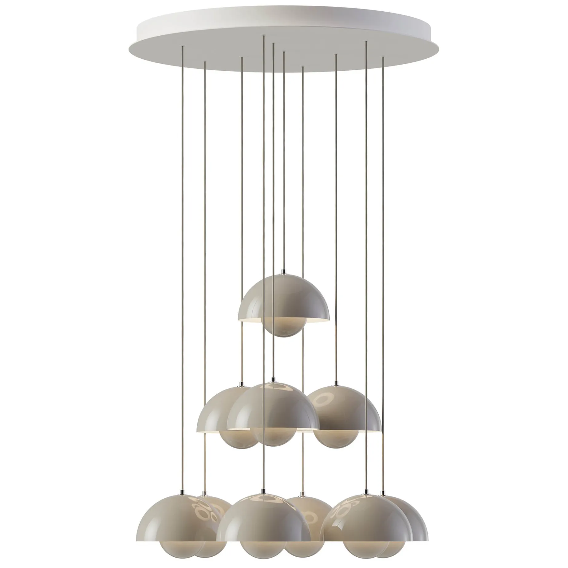 Flowerpot VP1 | chandelier 10 / chrome-plated