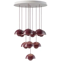 Flowerpot VP1 | chandelier 10 / chrome-plated
