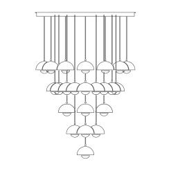 Flowerpot VP1 | chandelier 10 / dark plum