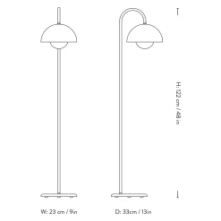 Flowerpot VP12 | chrome-plated