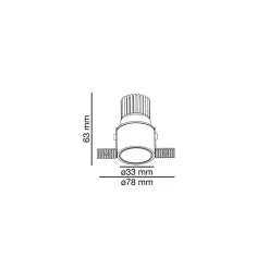 Fox mini trimless ⌀3,3 | black
