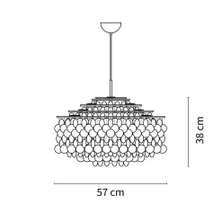 Fun chandelier ø27-ø70 | brass