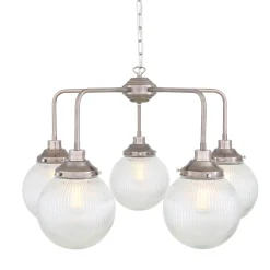 Genoa prismatic glass 5-8-13-21 light | polished brass