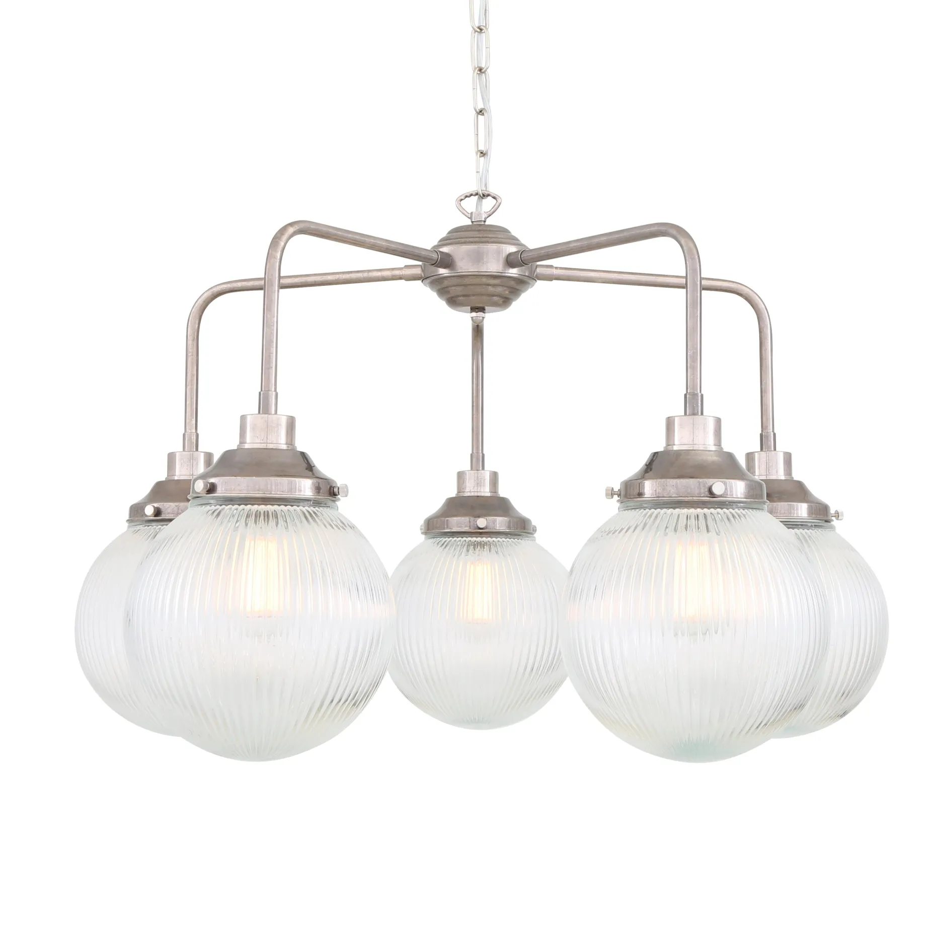 Genoa prismatic glass 5-8-13-21 light | polished brass