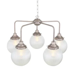 Genoa prismatic glass 5-8-13-21 light | polished brass