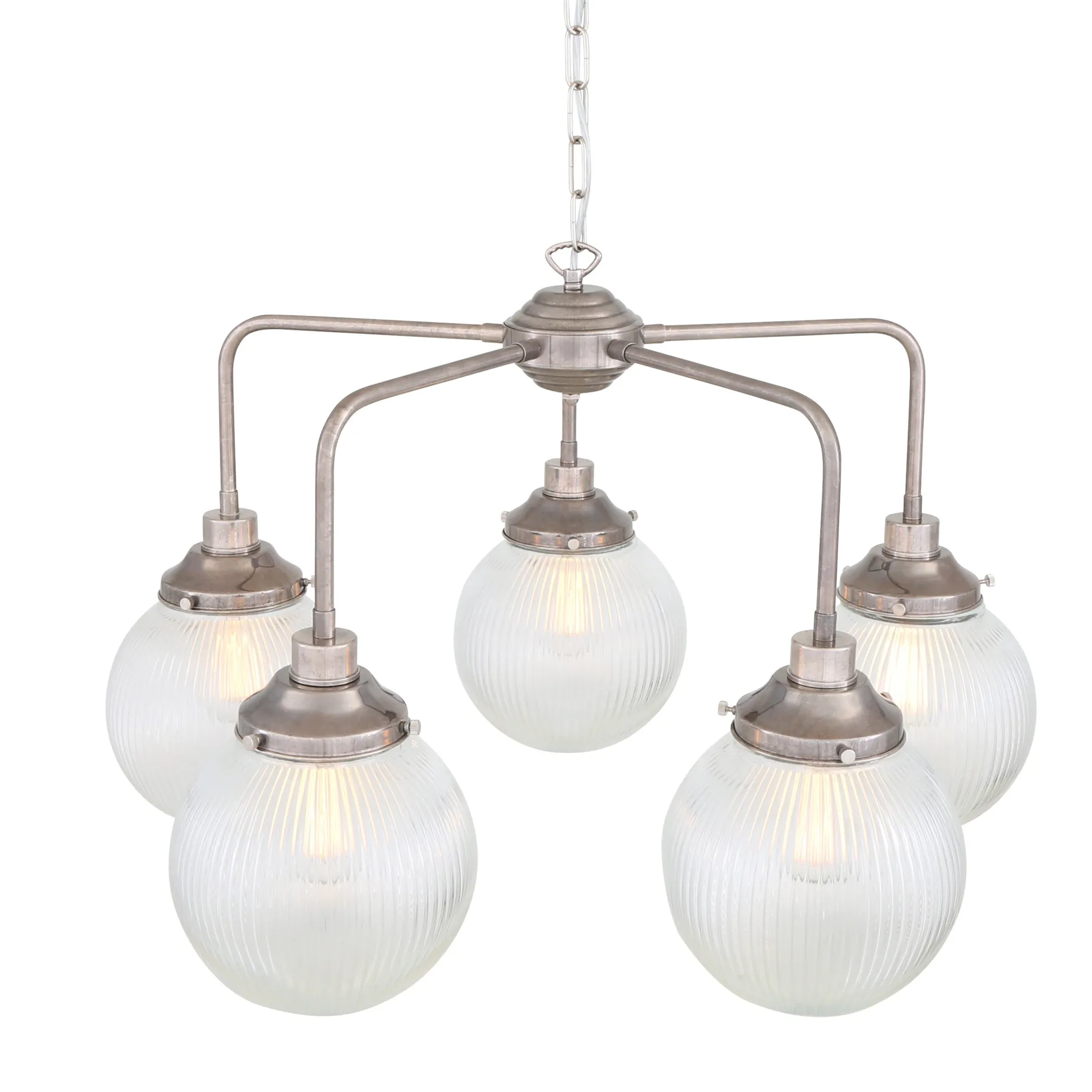 Genoa prismatic glass 5-8-13-21 light | polished brass