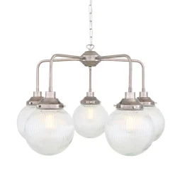 Genoa prismatic glass 5-8-13-21 light | polished brass