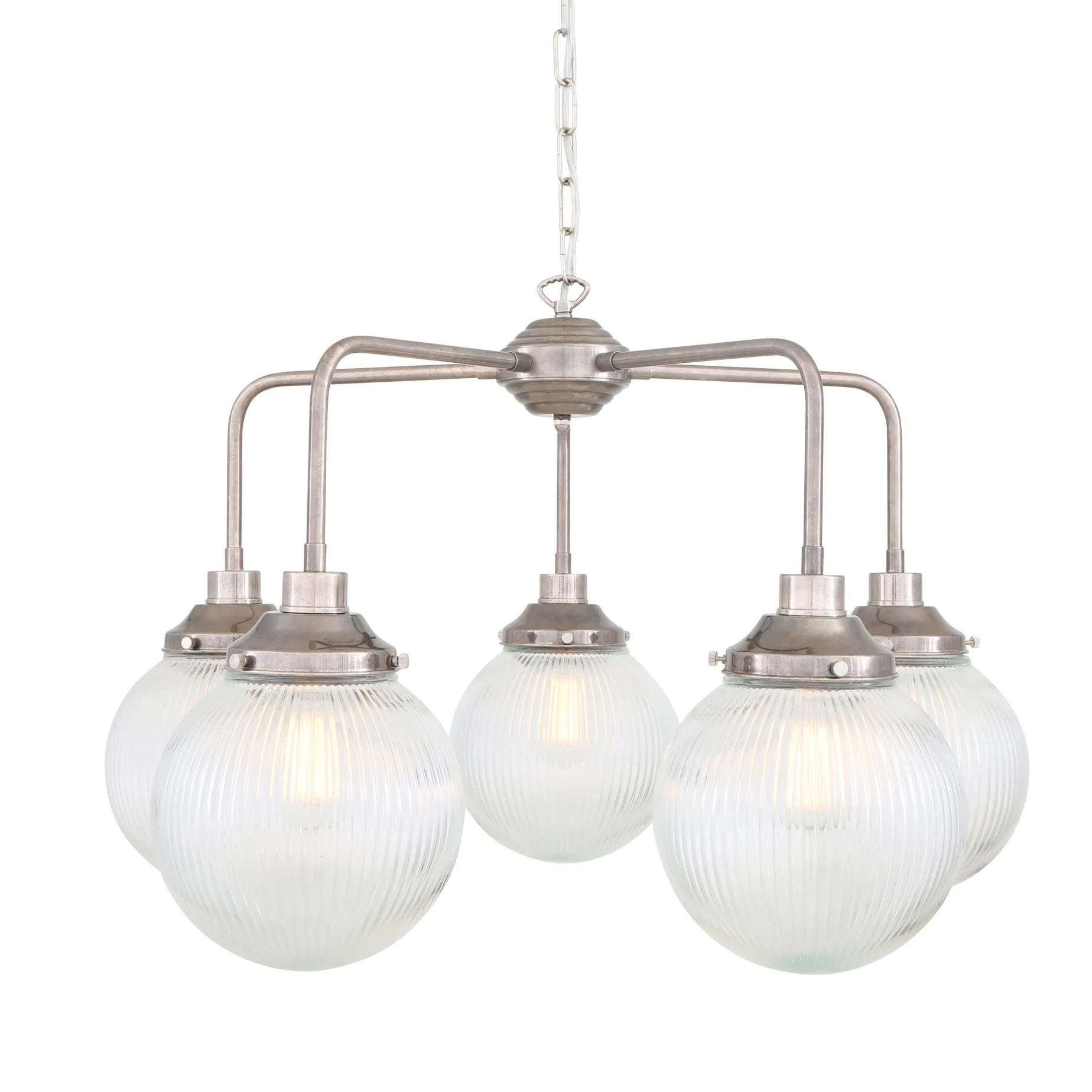 Genoa prismatic glass 5-8-13-21 light | polished brass