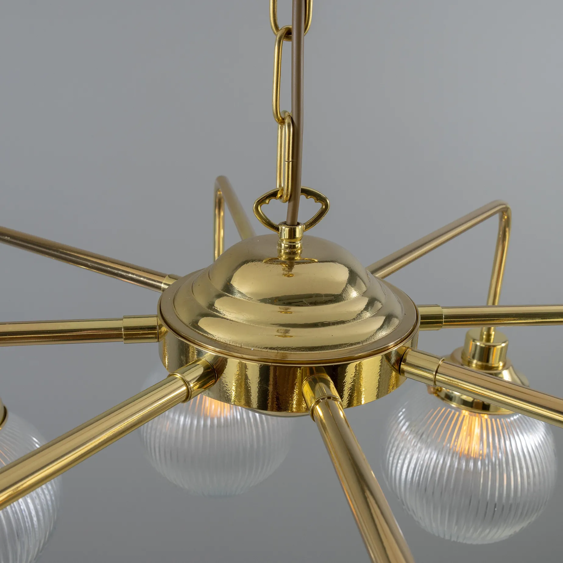 Genoa prismatic glass 5-8-13-21 light | polished brass