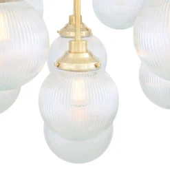 Genoa prismatic glass 5-8-13-21 light | polished brass