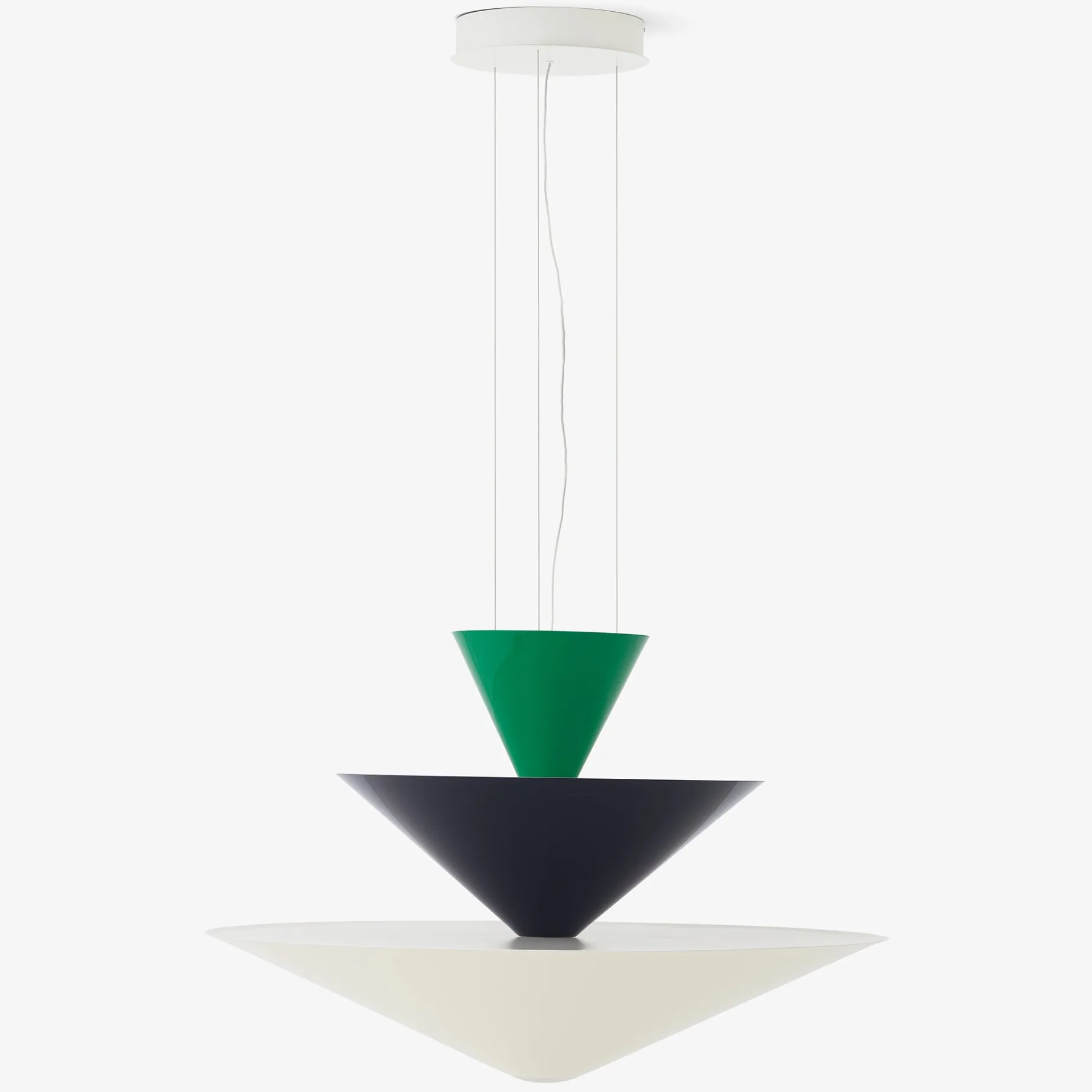 Gio pendant | Signal Green, Deep Blue & Ecru White