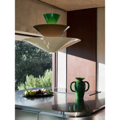 Gio pendant | Signal Green, Deep Blue & Ecru White