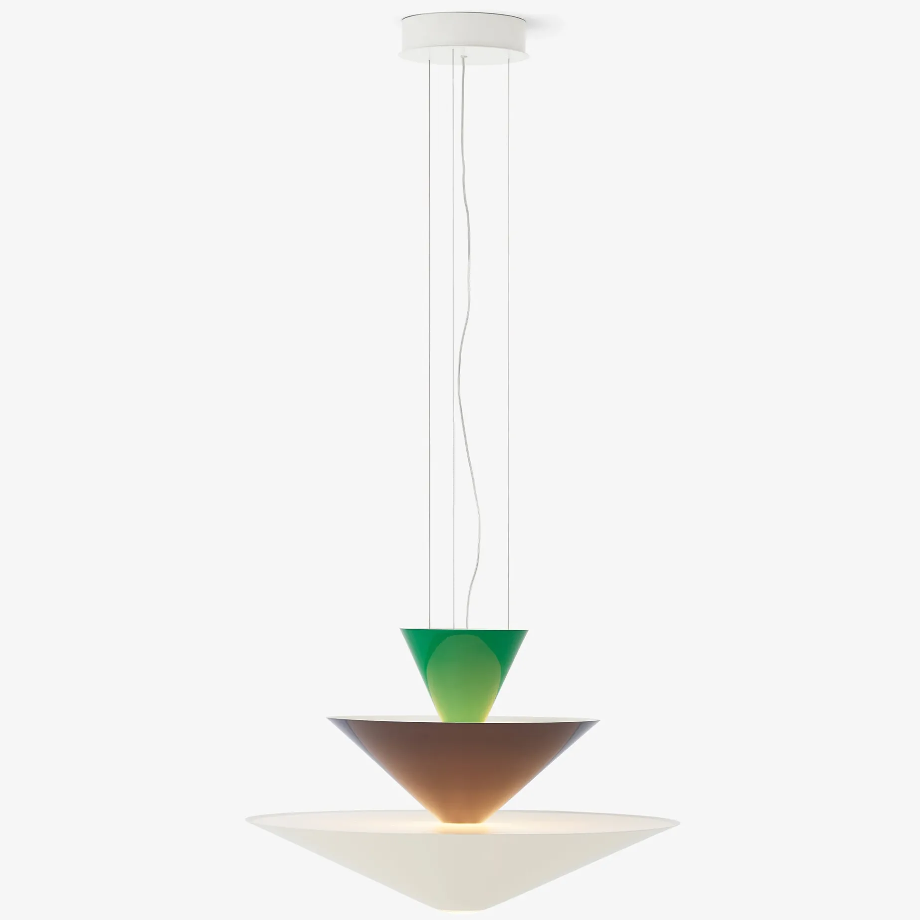 Gio pendant | Vermilion Red, Dark Burgundy & Ecru White