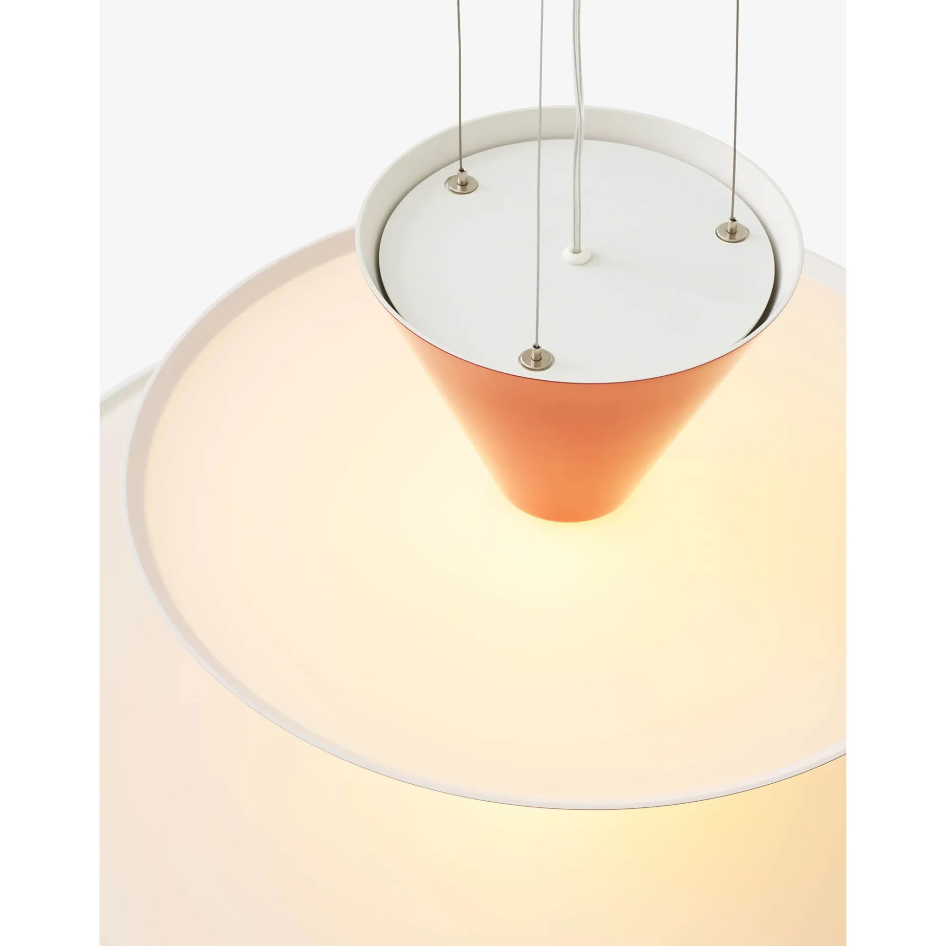 Gio pendant | Vermilion Red, Dark Burgundy & Ecru White
