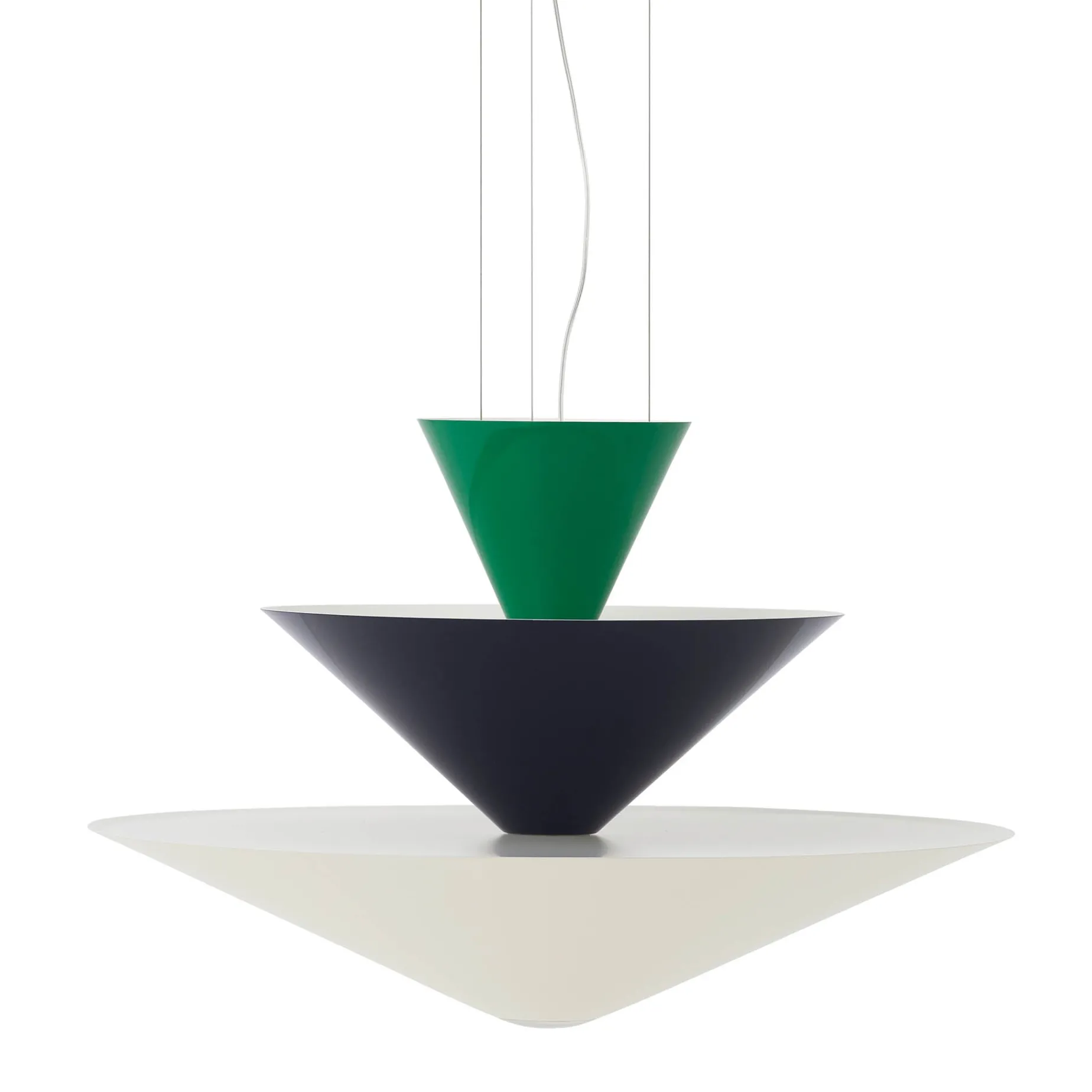 Gio pendant | Vermilion Red, Dark Burgundy & Ecru White