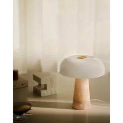 Glossy table mini | beige marble