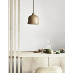 Grain pendant | bamboo fibers dusty green