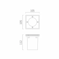 Gramos square | solid brass