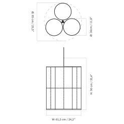Hashira cluster ⌀60 | raw linen